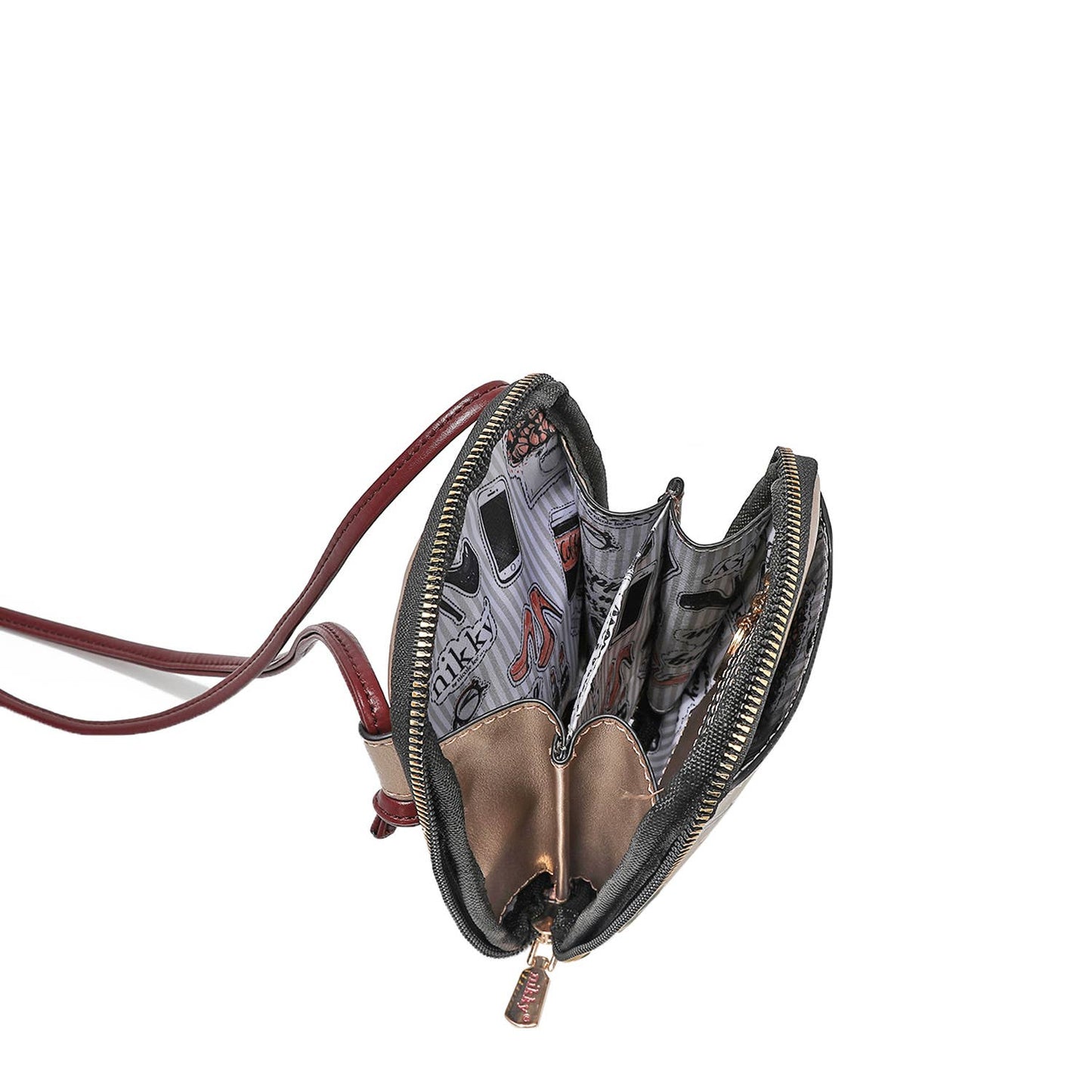 NIKKY ZIP AROUND PHONE/WALLET CROSSBODY BAG