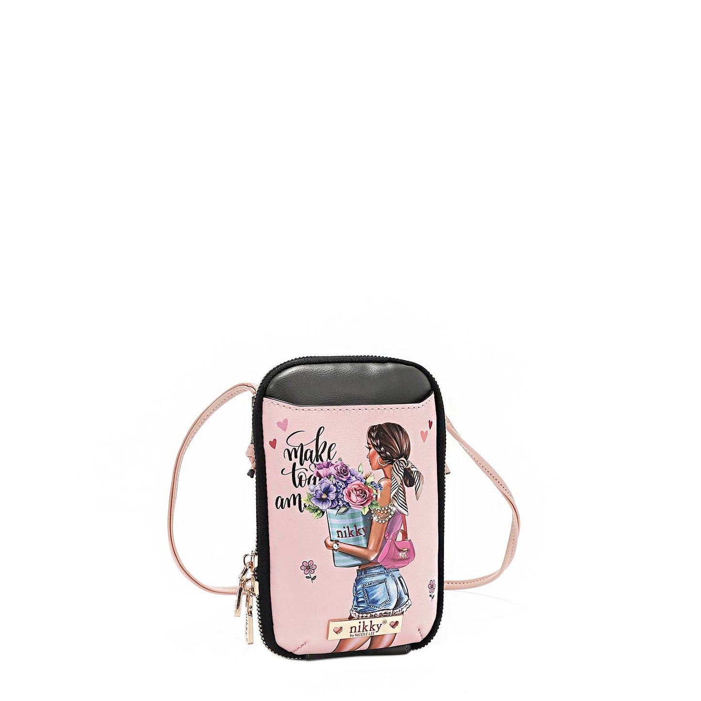 NIKKY ZIP AROUND PHONE/WALLET CROSSBODY BAG