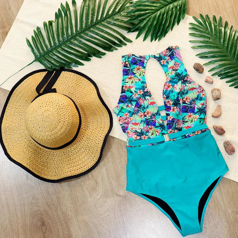 Control swimsuit with waist accessories. Ref. 528004 Fajitexinternacional