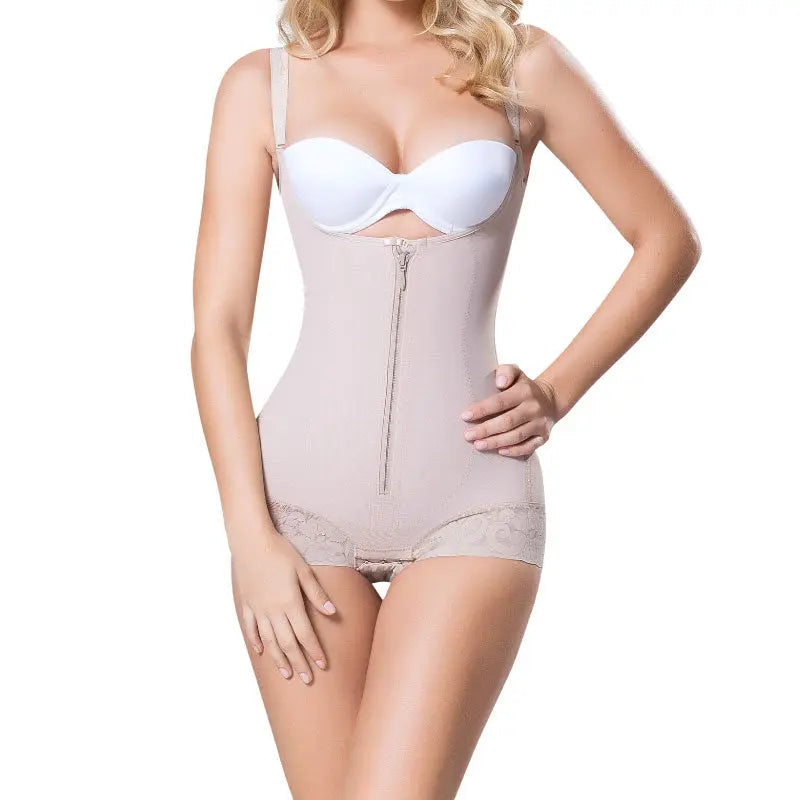 Slimming hipster shaper with abdominal zipper. Ref. 052770 Fajitex US