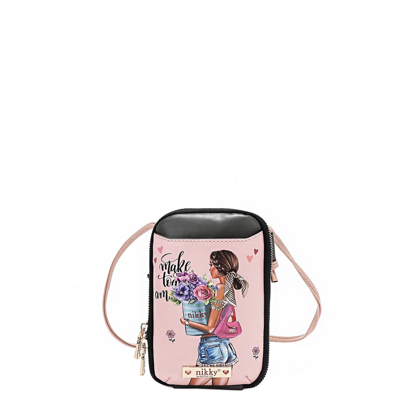 NIKKY ZIP AROUND PHONE/WALLET CROSSBODY BAG